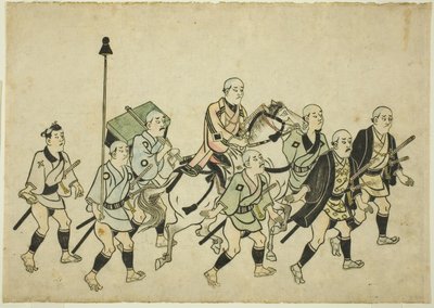 Průvod daimjó od Hishikawa Moronobu