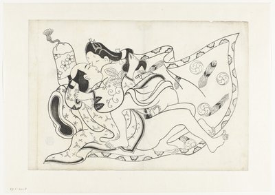 Erotická show od Hishikawa Moroshige (attributed to)