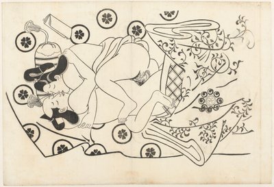 Erotická show od Hishikawa Moroshige (attributed to)