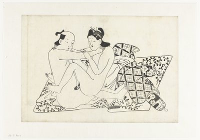 Erotická show od Hishikawa Moroshige (attributed to)