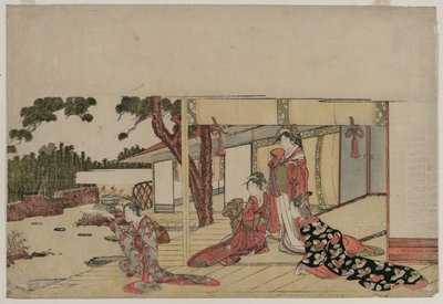 Ženy na verandě, c. 1800. od Hishikawa Sori III