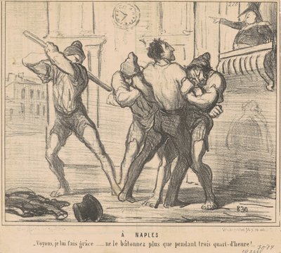 V Neapoli: Uvidíme, udělám mu milost... od Honoré Daumier