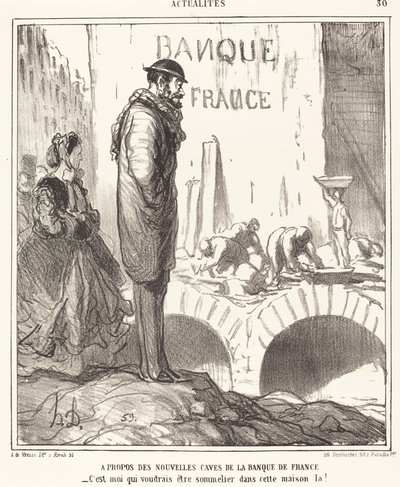 O... sklepech Banque de France od Honoré Daumier