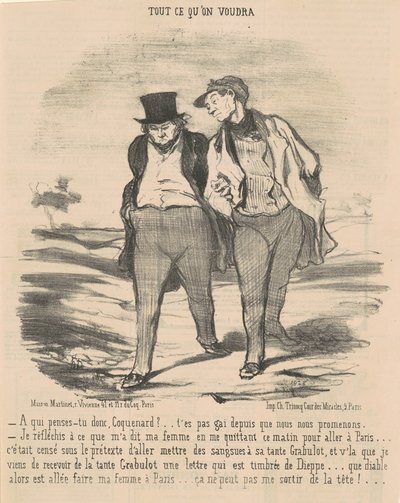 Na koho myslíš, ty darebáku? ... od Honoré Daumier