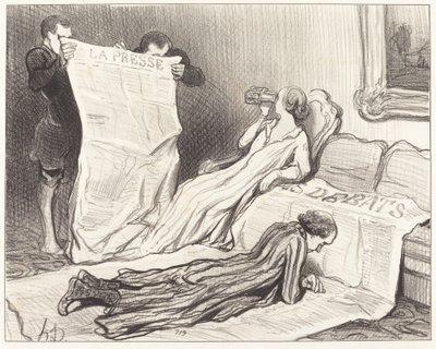 Předplatitelé dostávají své noviny... od Honoré Daumier