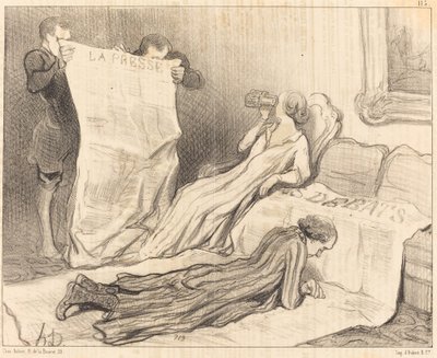 Předplatitelé dostávají své noviny... od Honoré Daumier