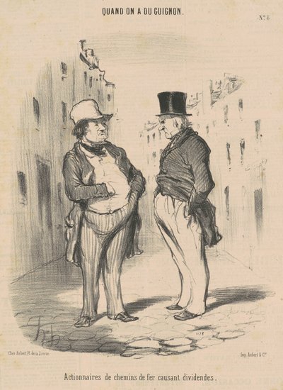 Akcionáři železnic způsobující dividendy od Honoré Daumier