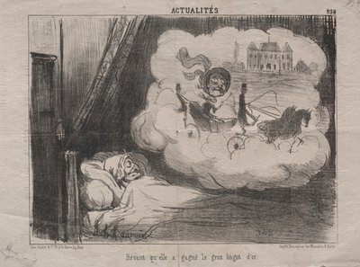 Aktuality (č. 238): Sní o tom, že vyhrála mnoho zlatých cihliček od Honoré Daumier