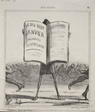 Aktuality (č. 41): Voliči, v mém náručí!... od Honoré Daumier