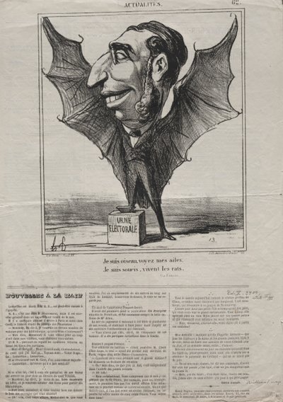 Aktuality (č. 62): Jsem pták, viz moje křídla.. od Honoré Daumier