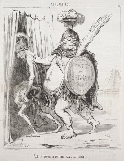 Aktuality: Achilles se stahuje do svého stanu od Honoré Daumier