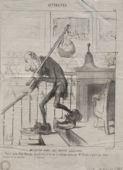 Aktuality č. 128: Pan Dupin ve svých botičkách, 1850. od Honoré Daumier