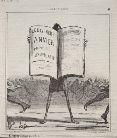 Aktuality č. 41: Voliči, v mém náručí!..., 1869. od Honoré Daumier