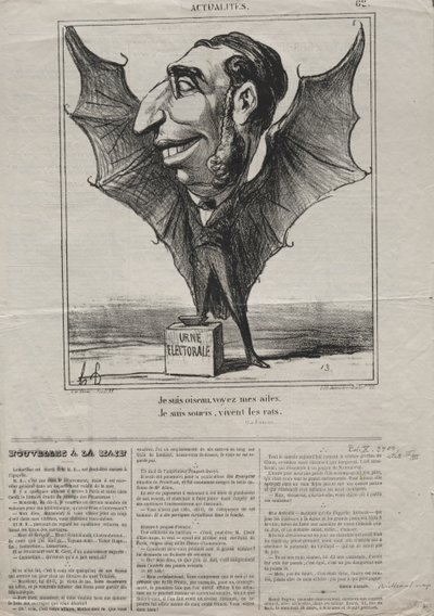 Aktuality č. 62: Jsem pták, viz moje křídla.., 1869. od Honoré Daumier