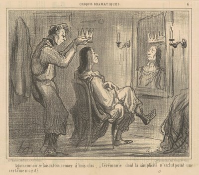 Agamemnon je korunován za zavřenými dveřmi od Honoré Daumier