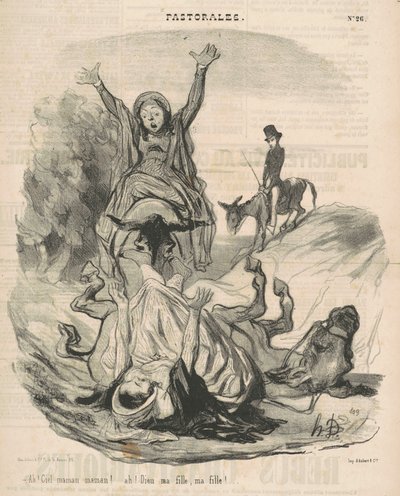 Ach! Nebe mami mami... Ach! Bože moje dcera... od Honoré Daumier