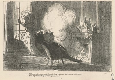 Ach! ... Jak tento komín kouří ... od Honoré Daumier