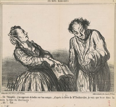 Ach! Théophile... Učím se pár krásných věcí... od Honoré Daumier