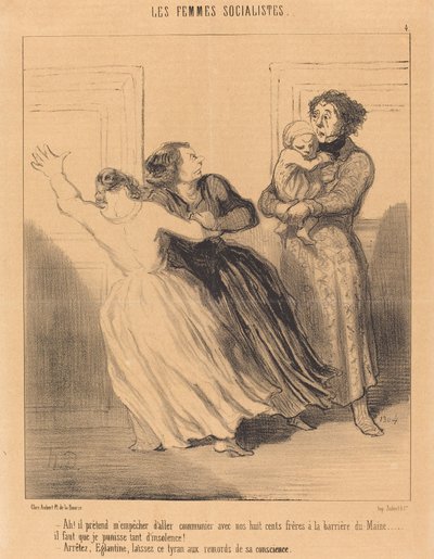 Ach! předstírá, že mi brání jít... od Honoré Daumier