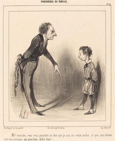 Ach! potvora, ty si to dovoluješ... od Honoré Daumier