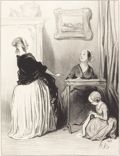 Ach!... jaké jedinečné vzdělání dáváte své dceři?... od Honoré Daumier
