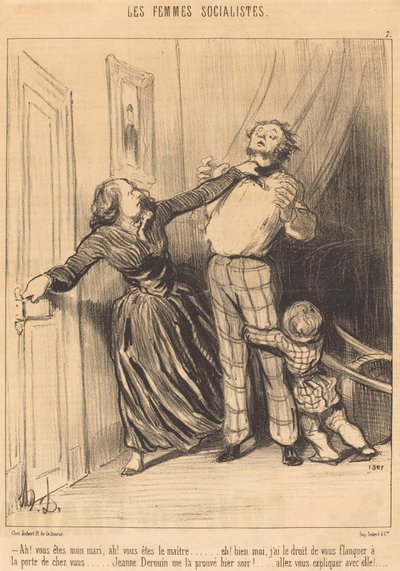 Ach! ty jsi můj manžel, ach! ty jsi mistr... od Honoré Daumier