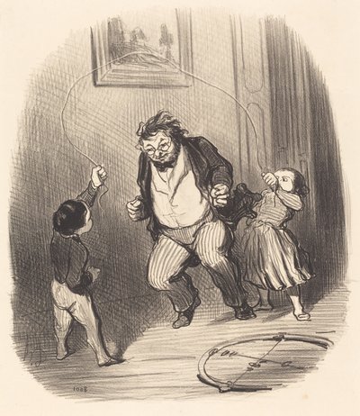 No tak, tati... více... třicet dva kol!... od Honoré Daumier