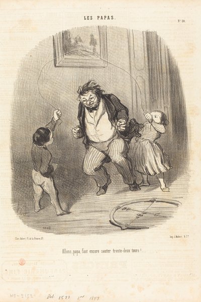No tak, tati... více... třicet dva kol!... od Honoré Daumier