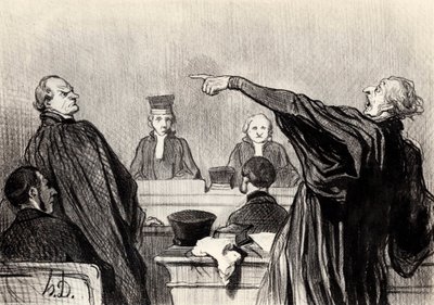 Obhájce, který je evidentně plně přesvědčen…, 1845. od Honoré Daumier