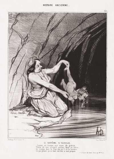 Dějiny starověku: Pl. 22, Achilleův křest od Honoré Daumier