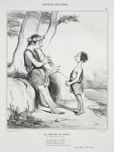 Starověká historie, deska 48: The Shepherds of Virgil od Honoré Daumier