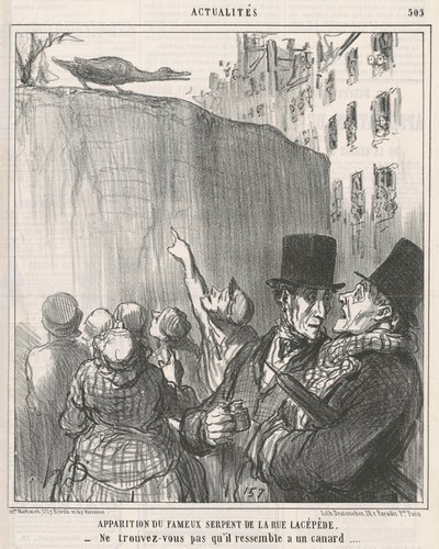 Vzhled ... hada z rue Lacépède od Honoré Daumier