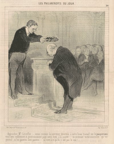Přistupte k panu Gérenflotovi ... přijďte a přijměte ... od Honoré Daumier