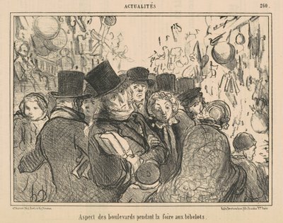 Vzhled bulvárů během veletrhu kuriozit od Honoré Daumier