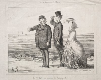 Ve Varenne-Saint-Maur: Hle! Tady to je, můj dům na venkově!, 1862. od Honoré Daumier