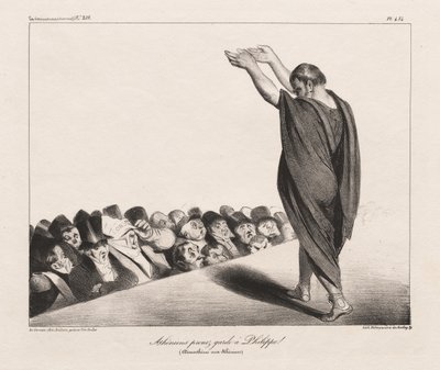 Athéňané Pozor na Phillipa! (Démosthenes k Athéňanům) od Honoré Daumier
