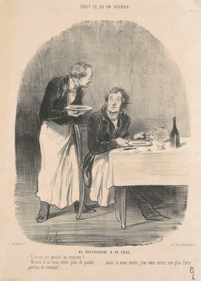 V restauraci za 32 centů od Honoré Daumier