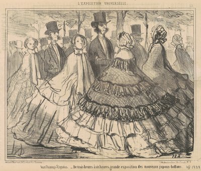 Na Champs-Elysées...Od tří do šesti hodin od Honoré Daumier