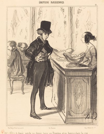 Ztratil svůj půl hrnek v Dominu a kabelku na ulici od Honoré Daumier