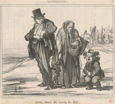 Zneužil hrozny z roku 1857 od Honoré Daumier