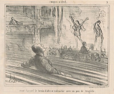 S pocitem potřeby osvěžit se... od Honoré Daumier