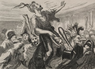 Ples v opeře: Ať žijí flambarti. od Honoré Daumier