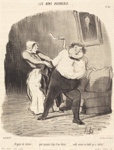 Krejčířův lupič... další kabát... scvrklý! od Honoré Daumier