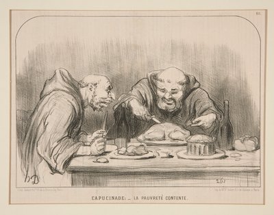 Capucinade: - Spokojená chudoba, č. 88 z Actualites od Honoré Daumier