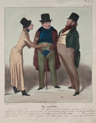 Caricaturana (deska 48): Kandidát od Honoré Daumier