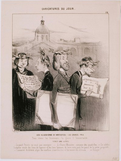 Karikatury dne - iluze umělců od Honoré Daumier