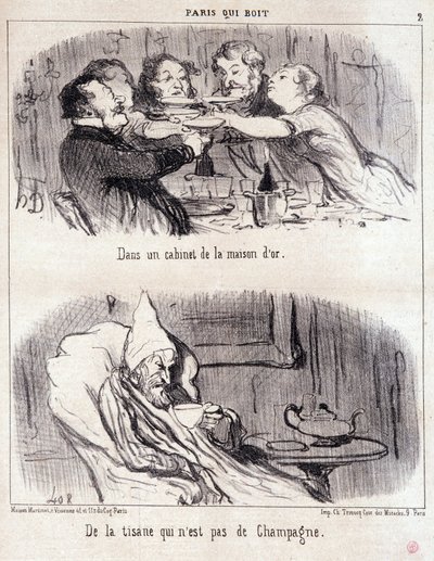 Karikatura o gastronomickém zneužívání. Seriál "Paris qui drinks": "v kabinetu domu d