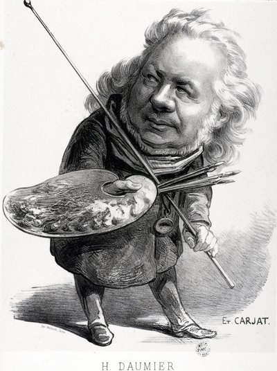 Kreslený film Honore Daumiera (1808-1879), francouzského rytce, malíře a sochaře. Rytina Carjat (1828-1906). Rozměr: 29,5 x 23 cm. Arbaudovo muzeum. od Honoré Daumier