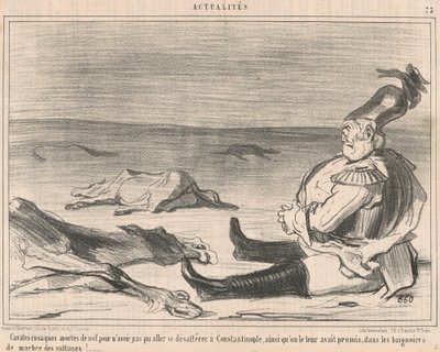 Kozáci jezdci, kteří zemřeli žízní... od Honoré Daumier
