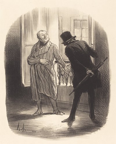 Toto ubytování je trochu drahé, na Place Royale... od Honoré Daumier